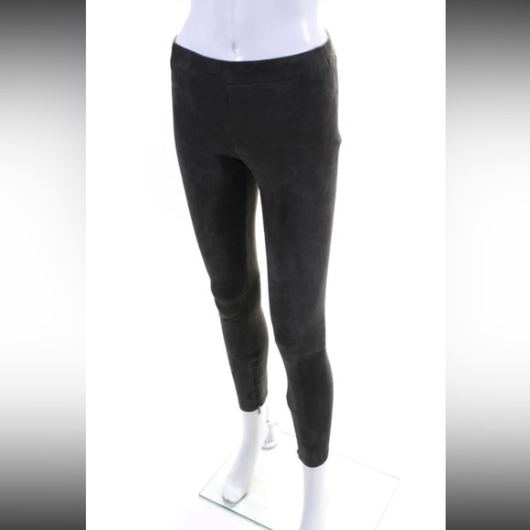 Vince Pull-on Lambskin Suede Grey Pants Size XS, Retail $995 - Picture 4 of 8